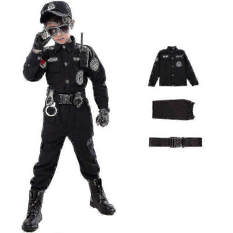 子供交通特別警察ハロウィーンカーニバルパーティーパフォーマンス警官制服キッズアーミーボーイズコスプレコスチューム110-160cm