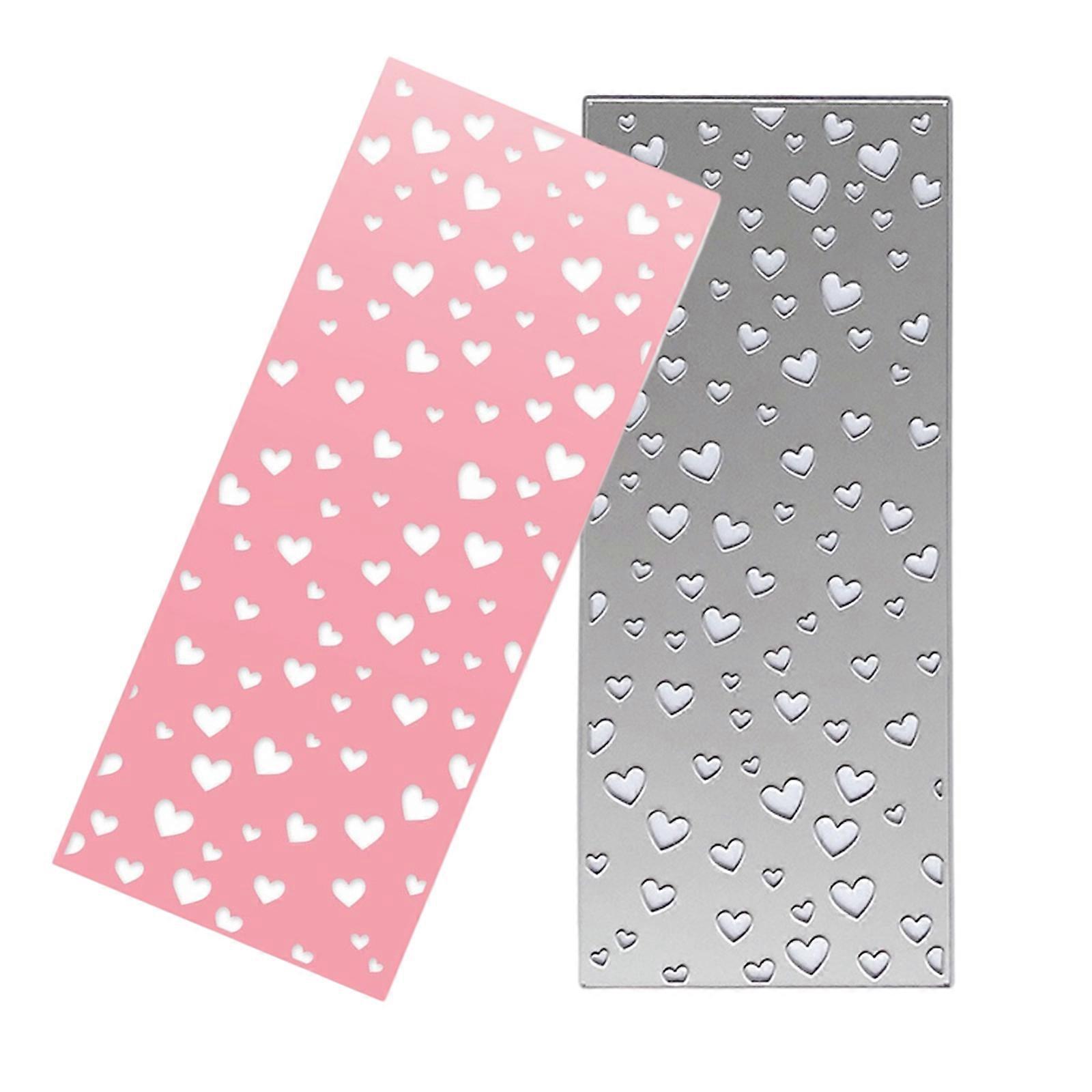 Heart Shape Metal Die Cuts Heart Background Cutting Dies Embossing Stencils for Card Photo Scrapbooking Decoration Multicolor