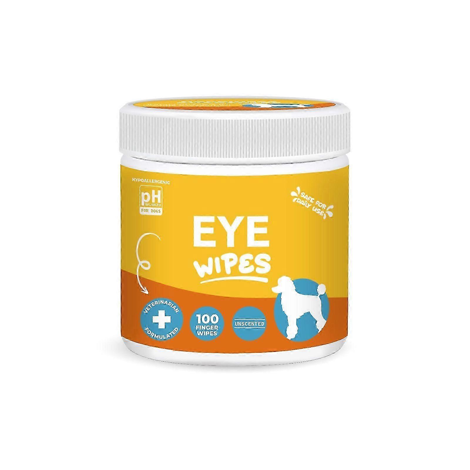 Dog Eye Wipes - Hypoallergenic Face & Eye Wipes for Dogs and Puppy - Pet Tear Stain Remover and Cleaner - Gently Cleans and Removes Discharge, Crust