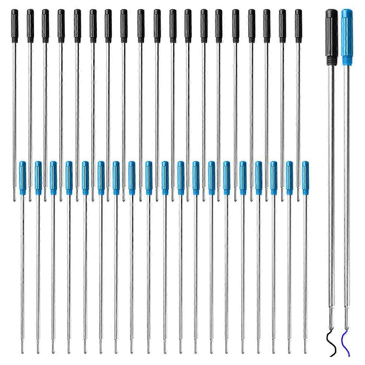 40pcs 11.6cm/4.57inch Pen Ink Refills Black+Blue