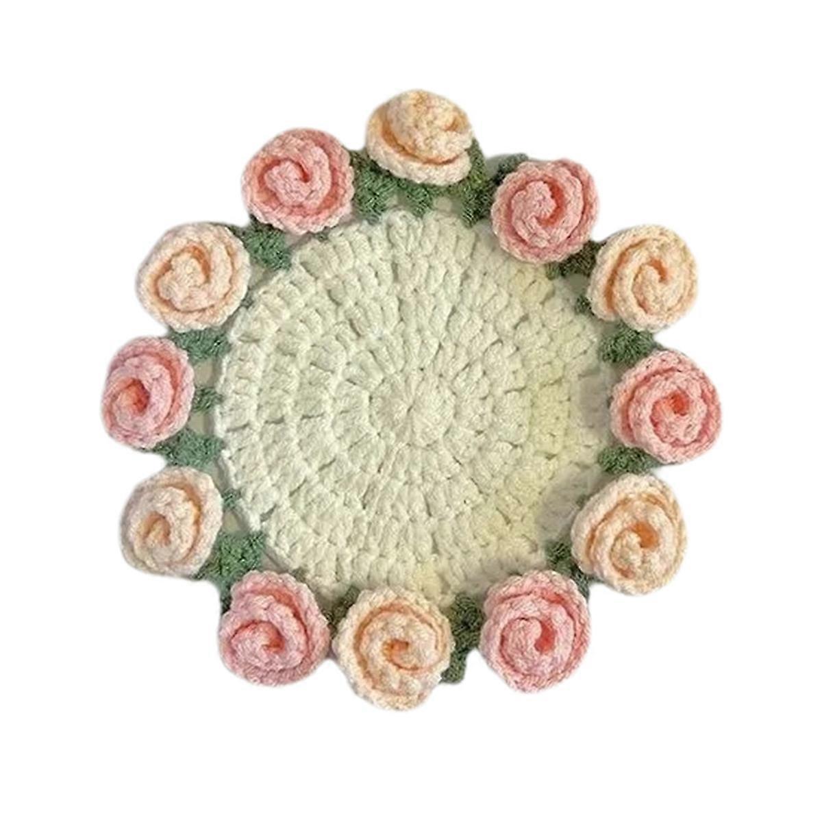Flower Coasters for Coffee Cups Tea Coaster Desk Cup Coaster Decorative Coasters for Cup Mini Croch