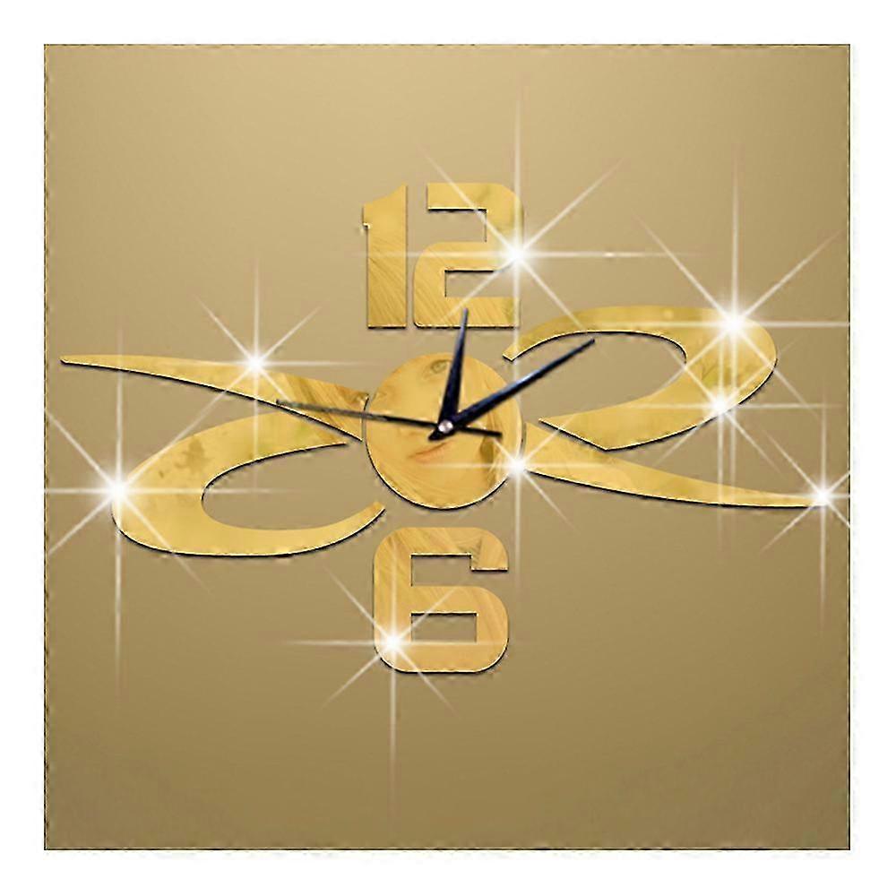 Mirror Wall Clock DIY Creative Sticking