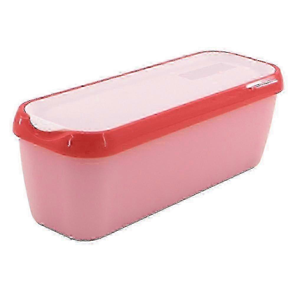Reusable BPA-Free Ice Cream Container with Non-Slip Base & Stackable Design in Pink