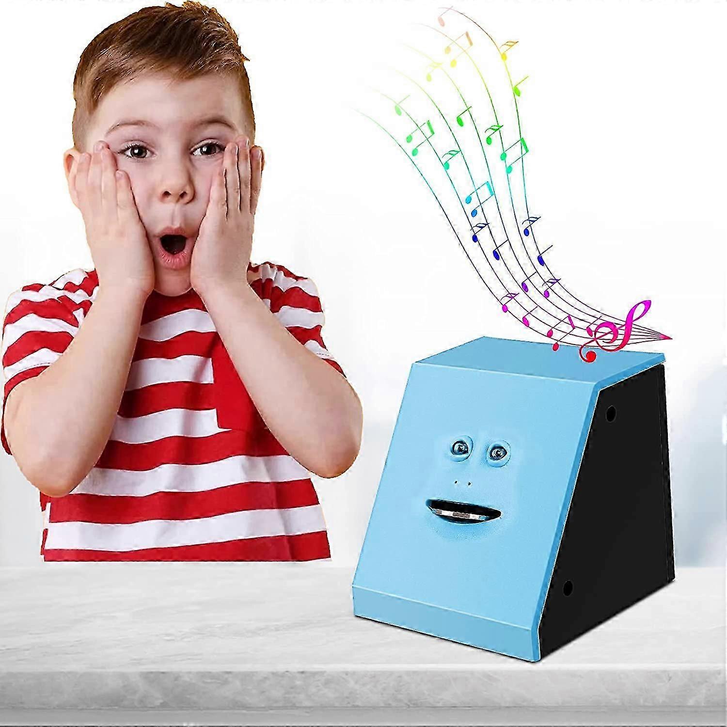 "Hucha automática hucha infantil divertida fea azul"