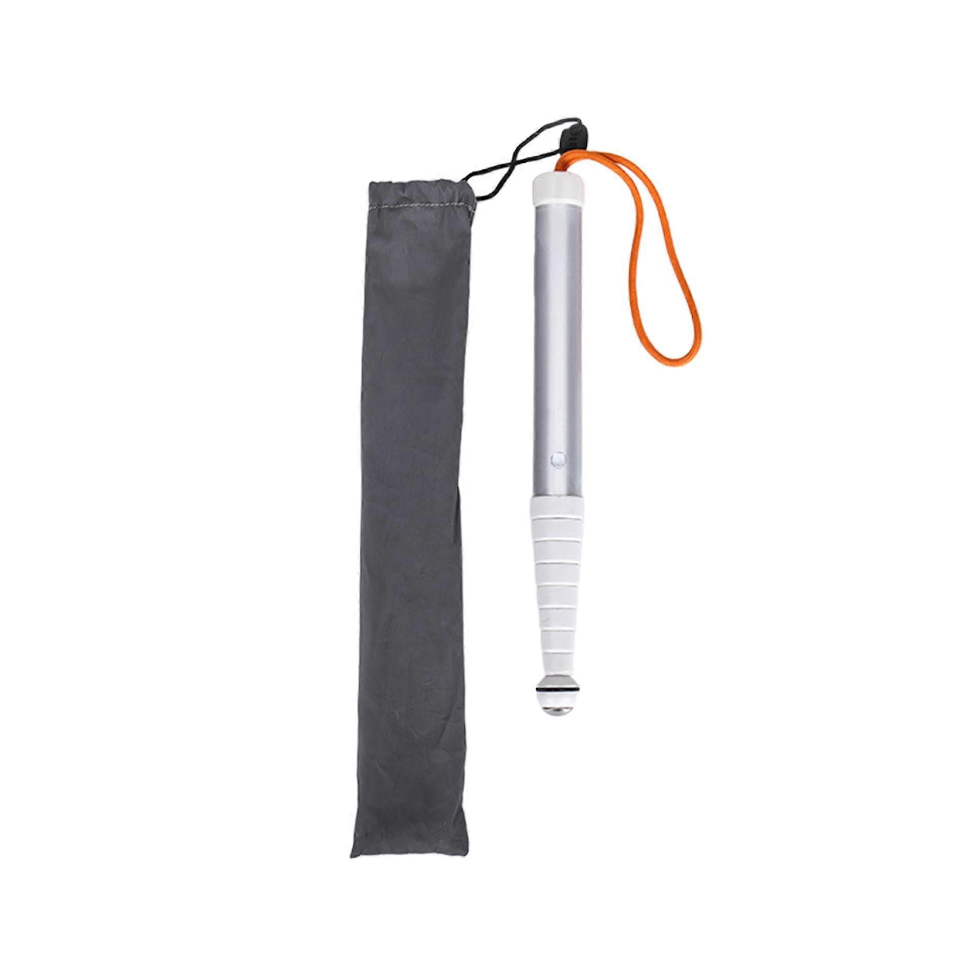 Folding Blind Cane Collapsible Walking Cane, 9Knot Adjustable, AntiSlip Tip, Storage Bag And Wrist Strap, 50 Inch