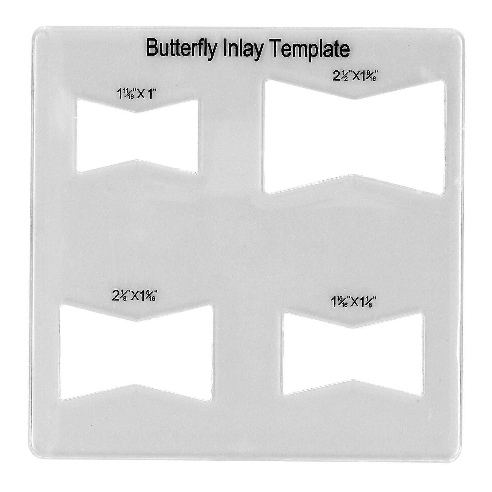 Butterfly Inlay Template Acrylic Bowtie Router Template for Woodworking Furniture Repair Reinforcement
