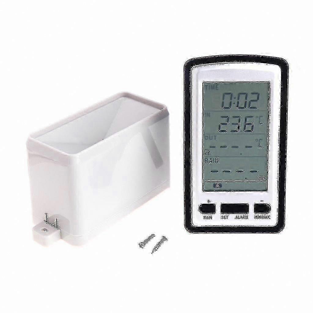 Wireless Weather Station with Rain Meter and Temperature Recorder for Indoor/Outdoor Use