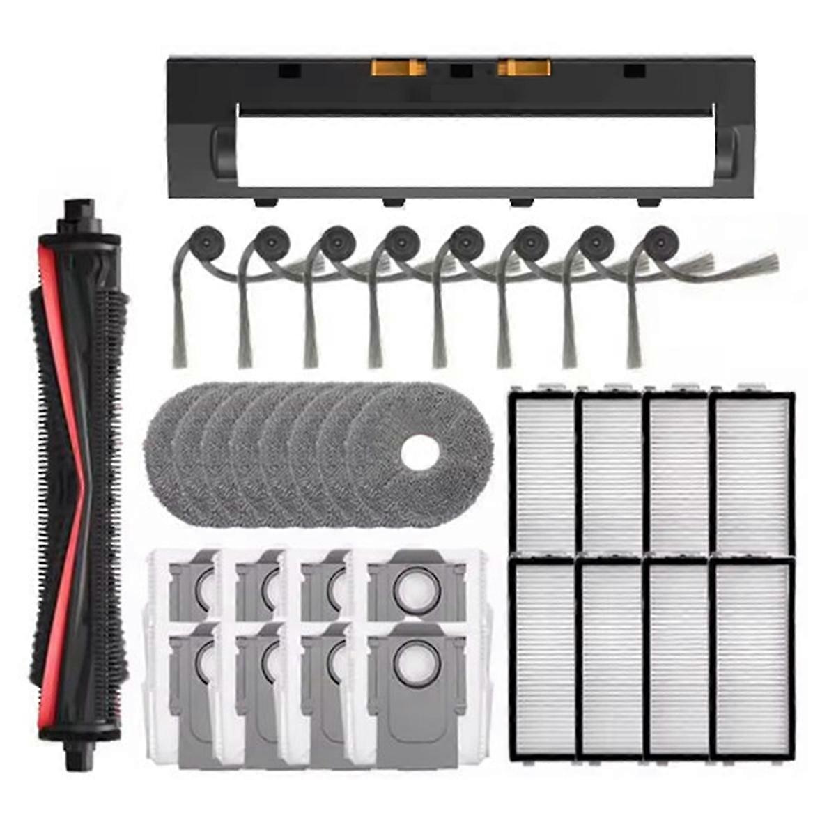 34PCS for G30 Space/Saros Z70 Vacuum Cleaner Spare Parts TriCut Brush Side Brush Dust Bag Filter Mop