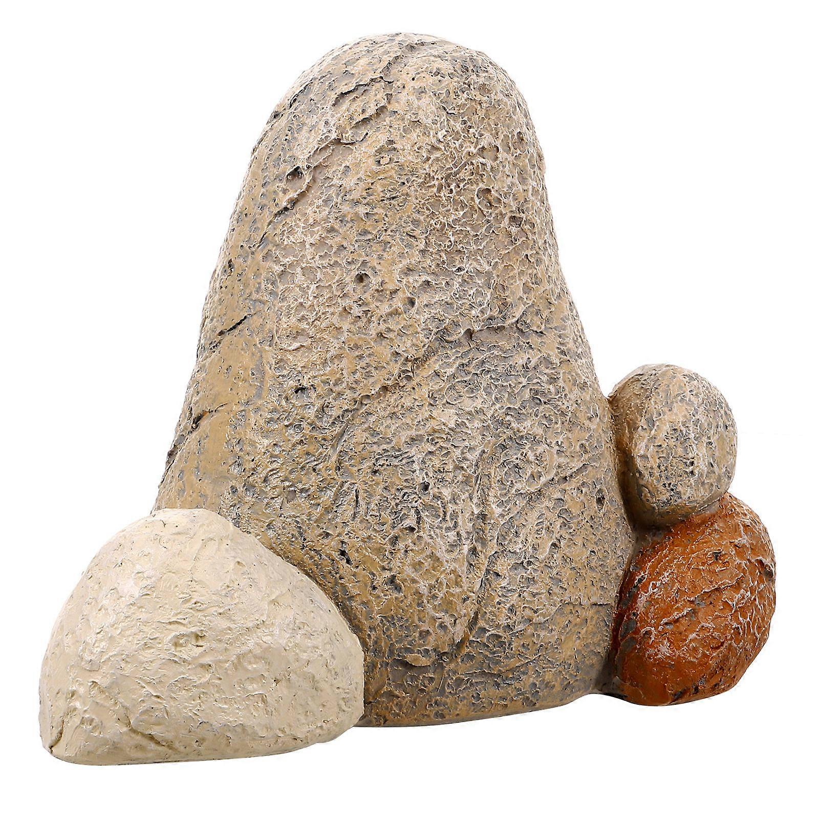 Holder Simulation Stone Key Storage Holder Outdoor Garden Home Exterior Resin Multi Function