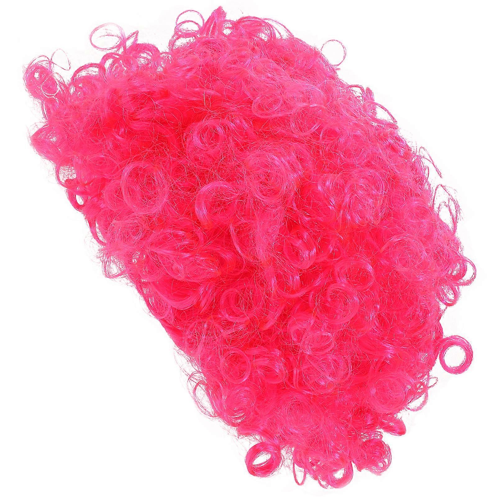Rosy Curly Afro Wig for Fun Parties and Cosplay Made with High Temperature Yarn One Size Fits Most