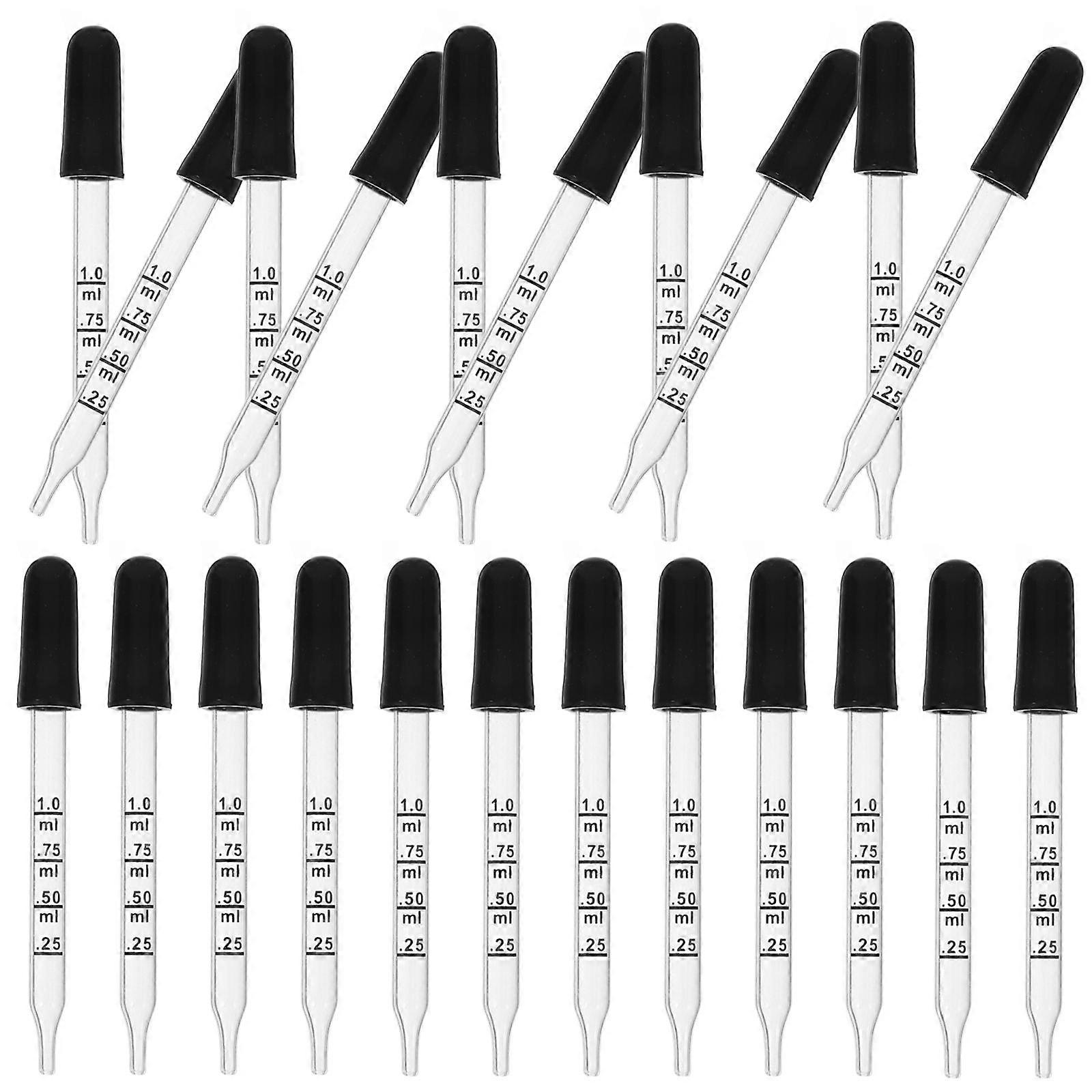 Eye Dropper Bottle Precise Measurement For Laboratory Experiments Household Tasks Graduated 1ML 40Pcs