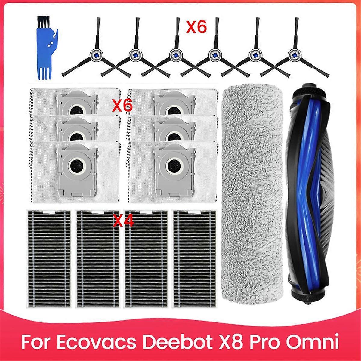 X8 Pro Omni掃除機用メインサイドブラシHEPAフィルターダストバッグ交換用アクセサリーキット