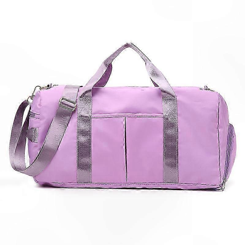 Waterproof Gym Bag with Shoe Compartment and Wet-Dry Separation (Black)