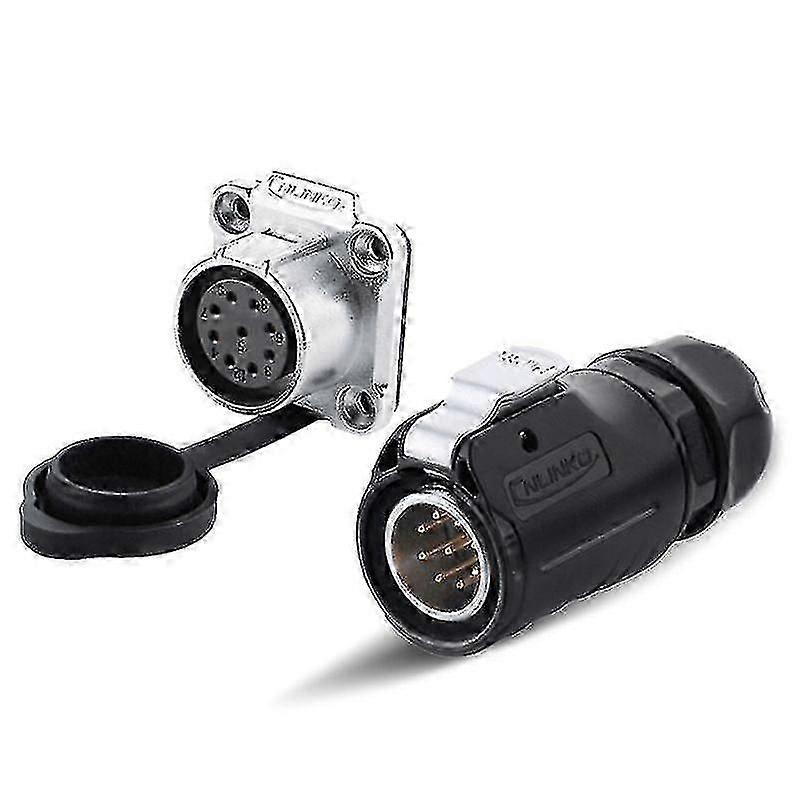 Lp20 Dc Volt 2 3 4 5 7 9 12 Pin Circular Industrial Male/female Plug And Socket Solar Energy Dc Waterproof Connector