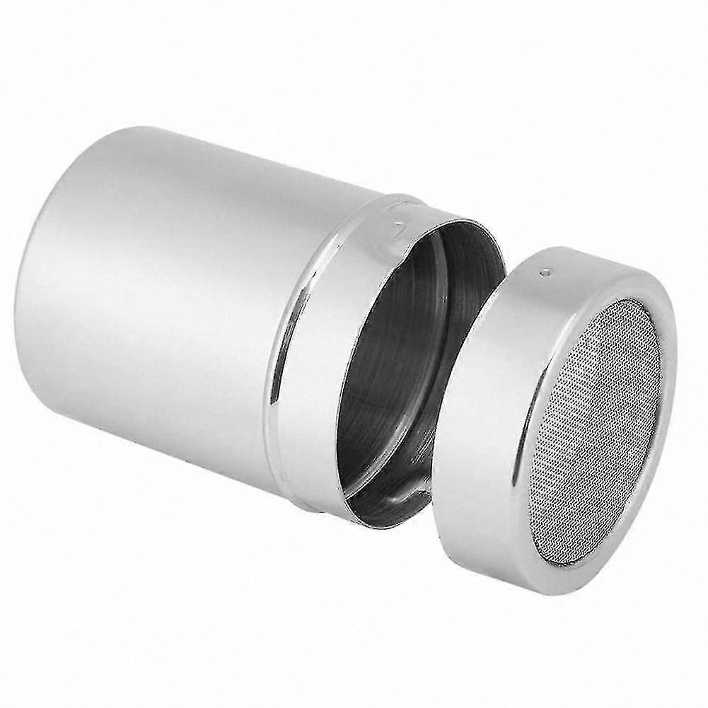 Stainless Steel Sugar Shaker with Lid, Cocoa Flour Coffee Sifter and Art Stencil Duster