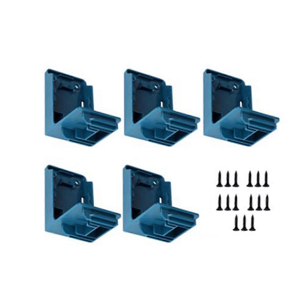 5PCS Power Tools Battery Mount Holder 2 in 1 Tool Holder for Battery Tool Storage Rack Bracket with