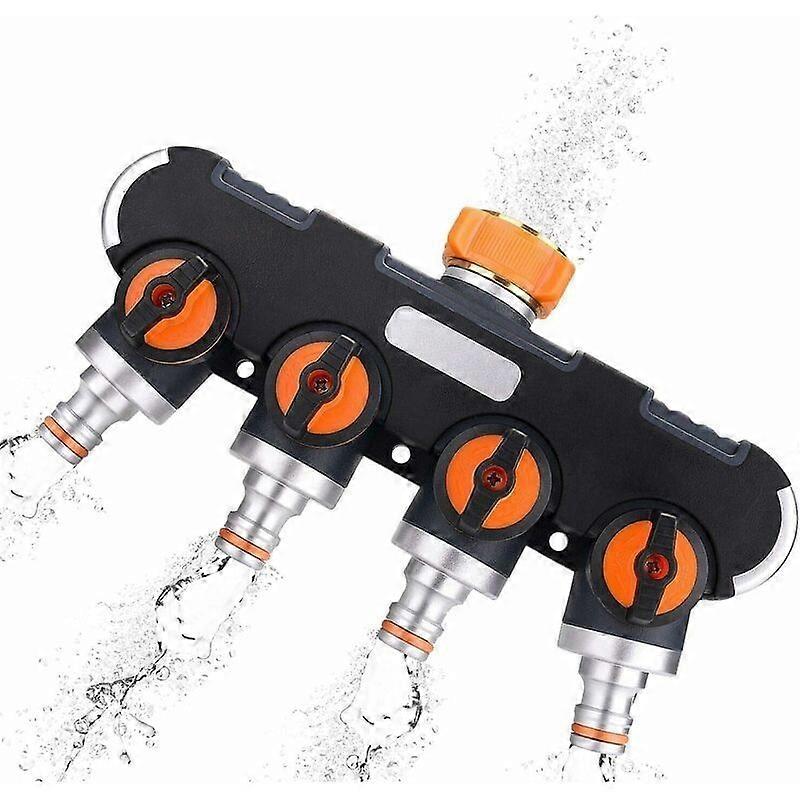 Way Splitter, Outdoor Utility Hose Connector Adjustable Water Flow and Lockable,