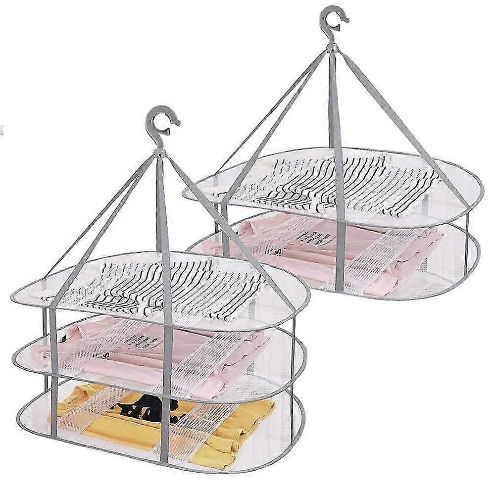 Folding Windproof Collapsible Clothes Drying Rack for Indoor Outdoor 2 Sizes 2025