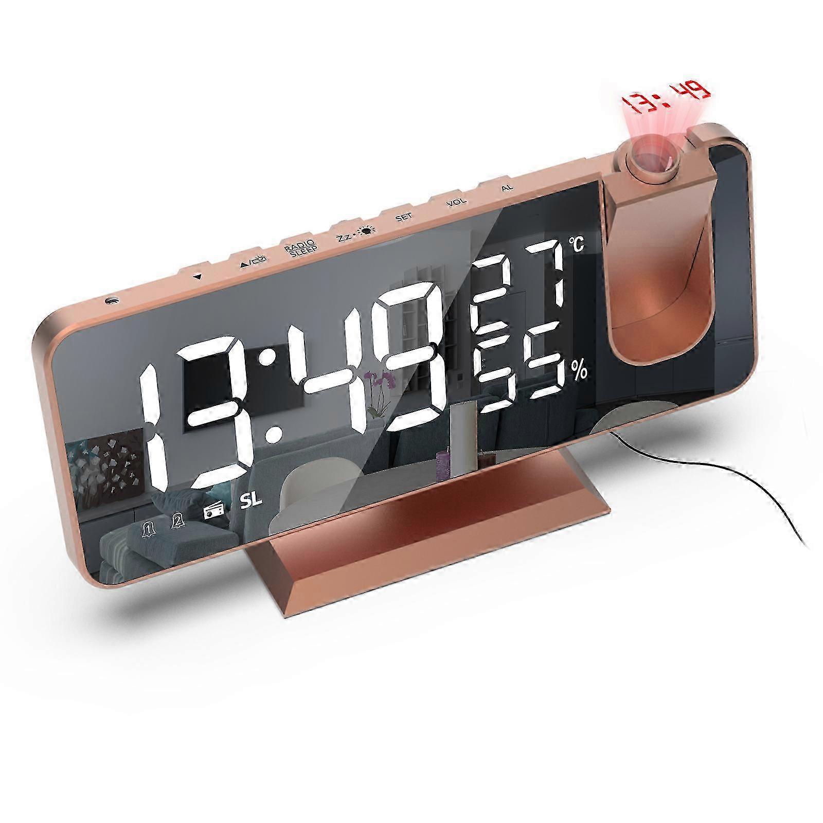 LED Clock with Temperature, Humidity & Brightness Adjustment 2025