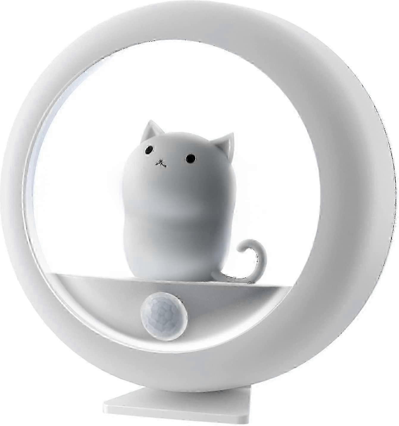 Battery-Powered Motion-Sensing Nightlight - Feline-Theme Lamp 2025