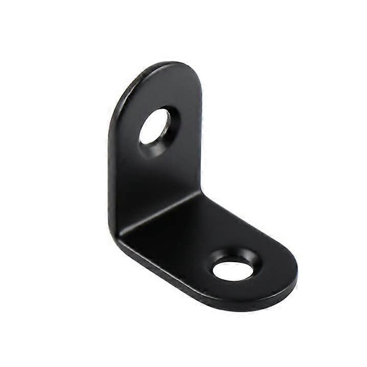 4 Pcs T L Shape Fixed Bracket Connector Thickened Stainless Steel 90 Degree Wood Board Support Black Corner Code B