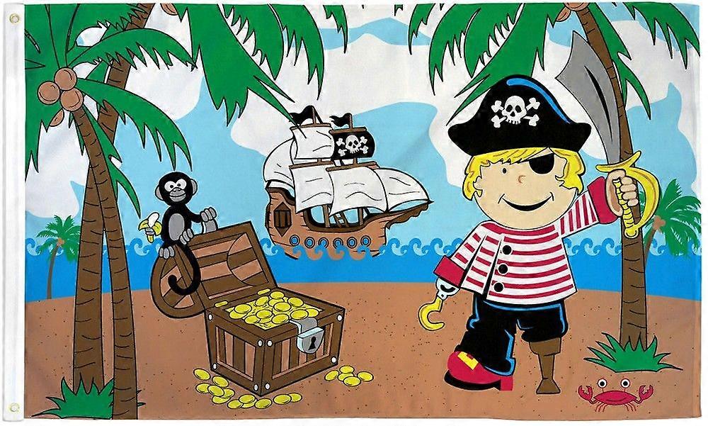 Treasure Island Boy Pirate Flag Jolly Roger Boating Flag Skull Flag Style B 260