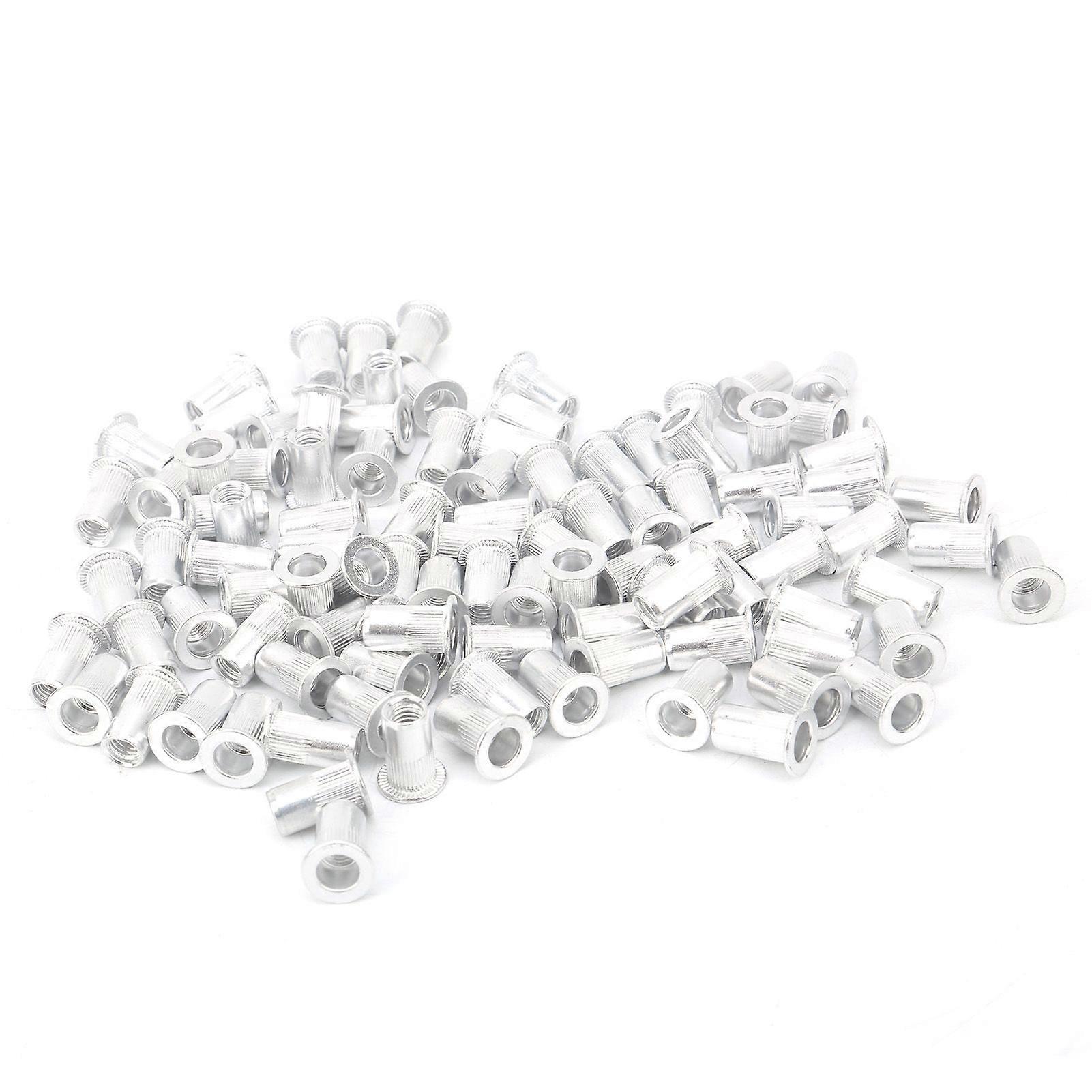 100Pcs Pull Riveting Nuts Aluminum Flat Head Vertical Hardware Accessories WJ30045M5