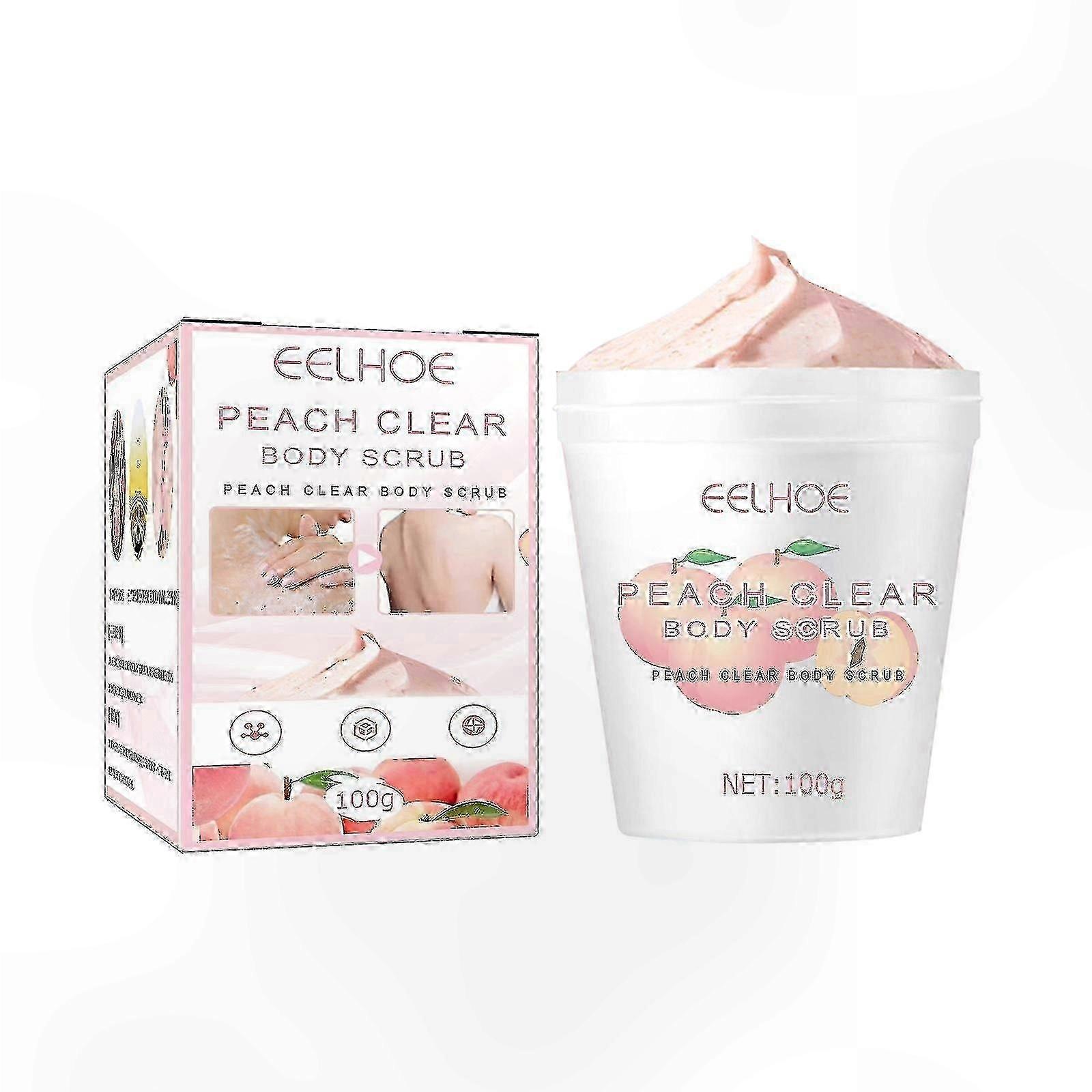 Moisturizing Peach Scrub for Cleansing and Softening - Gentle Formula for Smooth Skin Texture