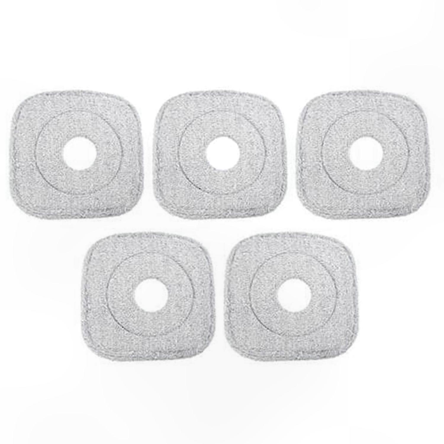 5-Pack Microfiber Mop Pads for Floor Cleaning with Squeeze and Rotate Functionality