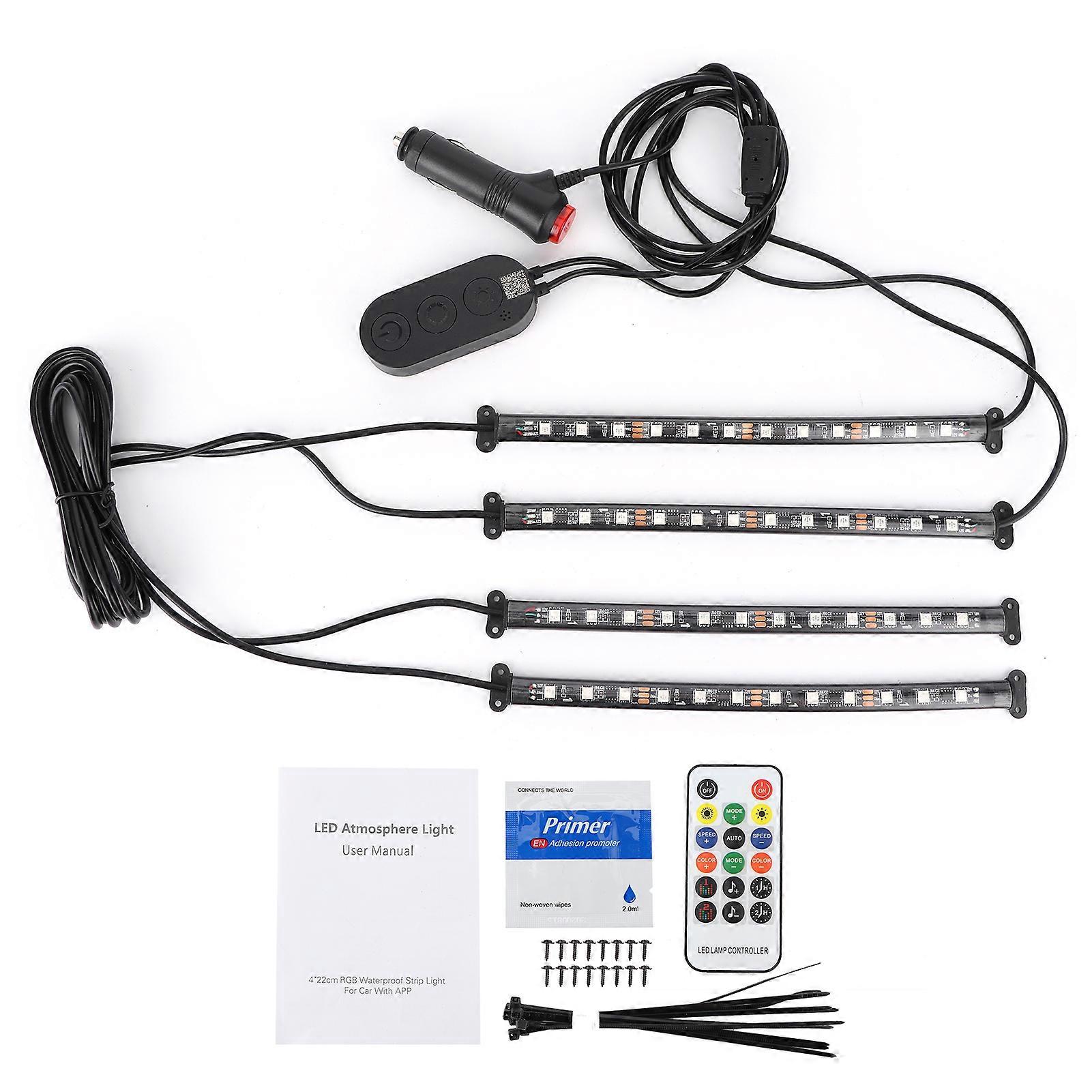 Bluetooth-controlled ambient light for cars with dynamic effects