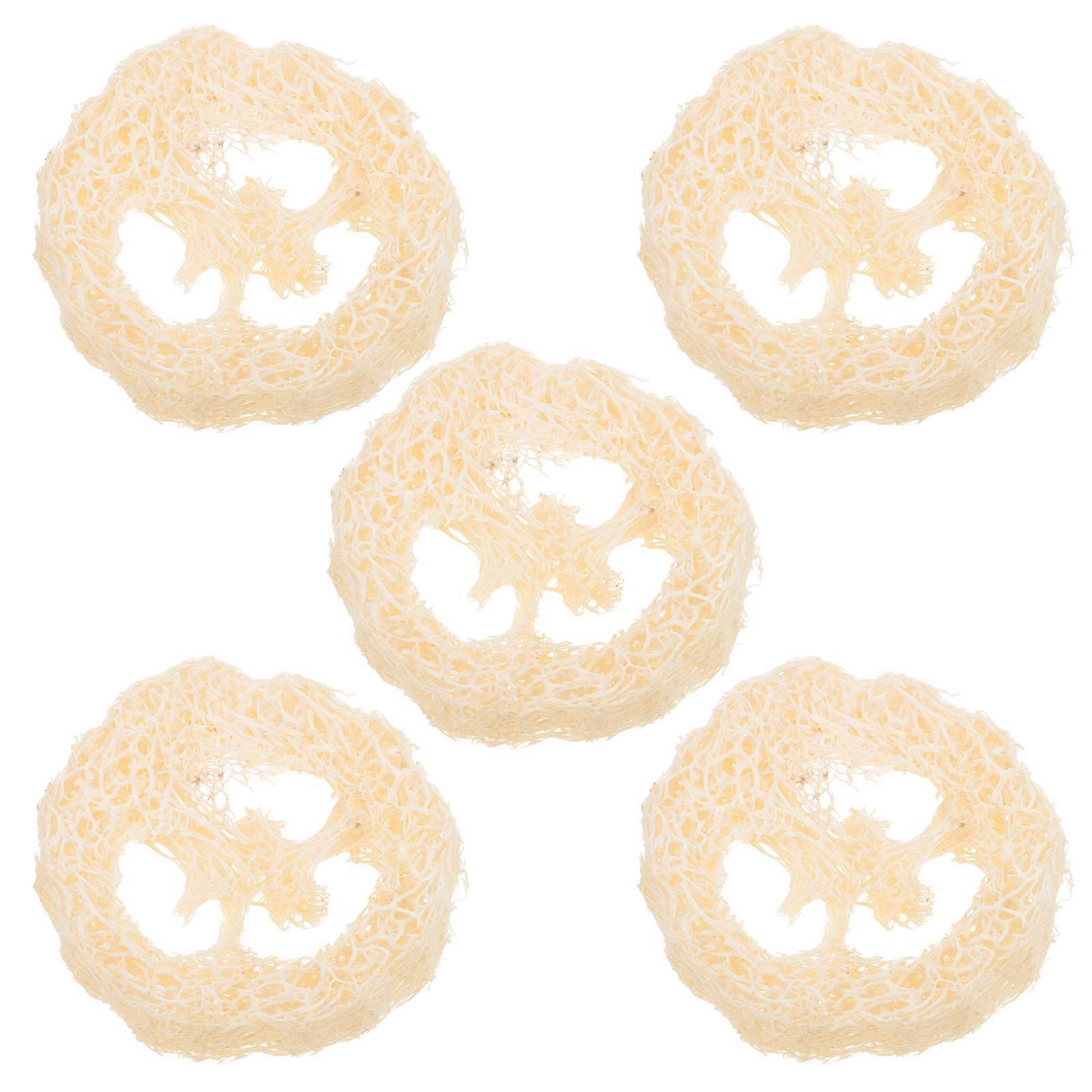 Beige Loofah Pad Soap Holder for Storage 25Pcs Bathroom Soap Tray