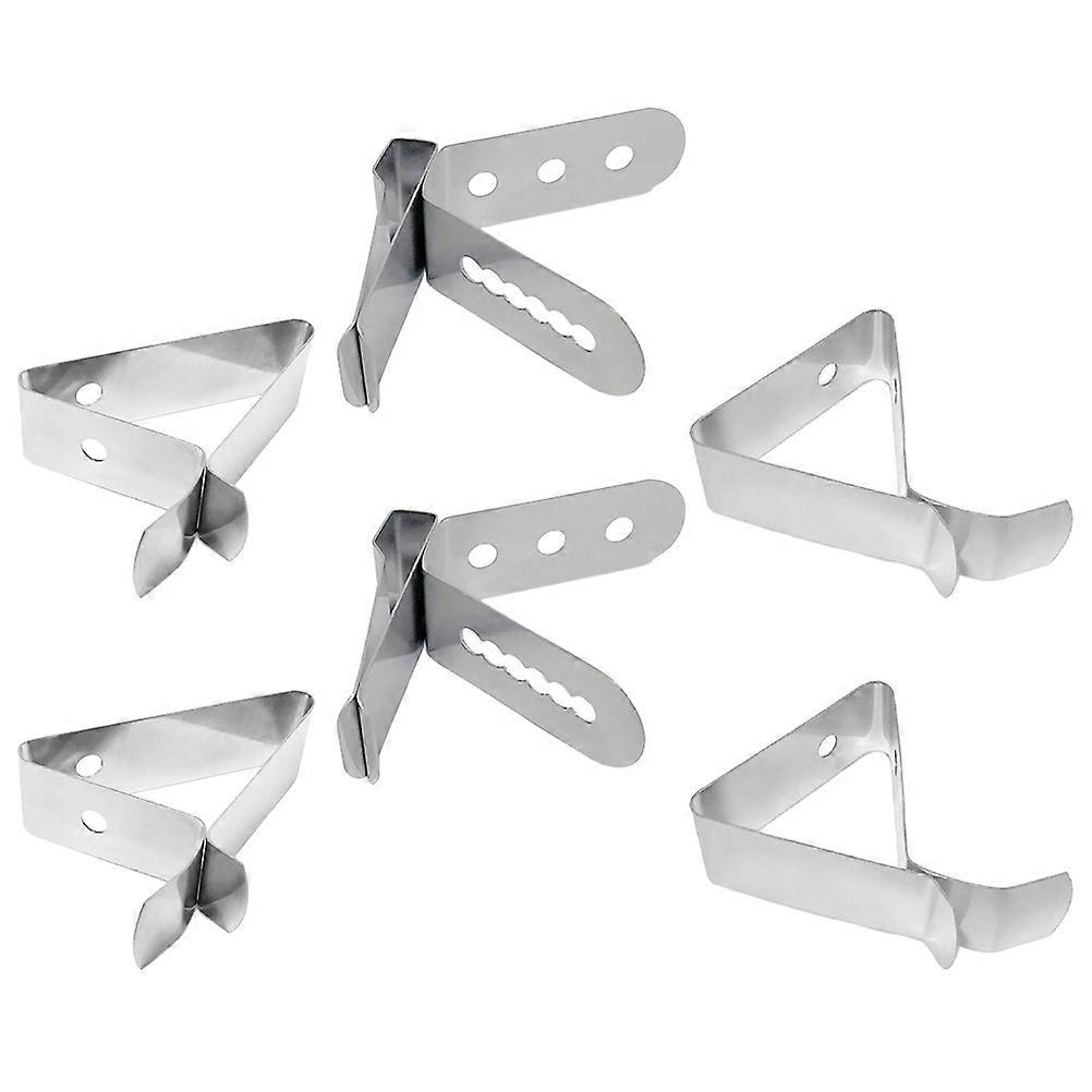 Thermometer Clips Stainless Steel Temperature Probe Holder for Fixing 6Pcs