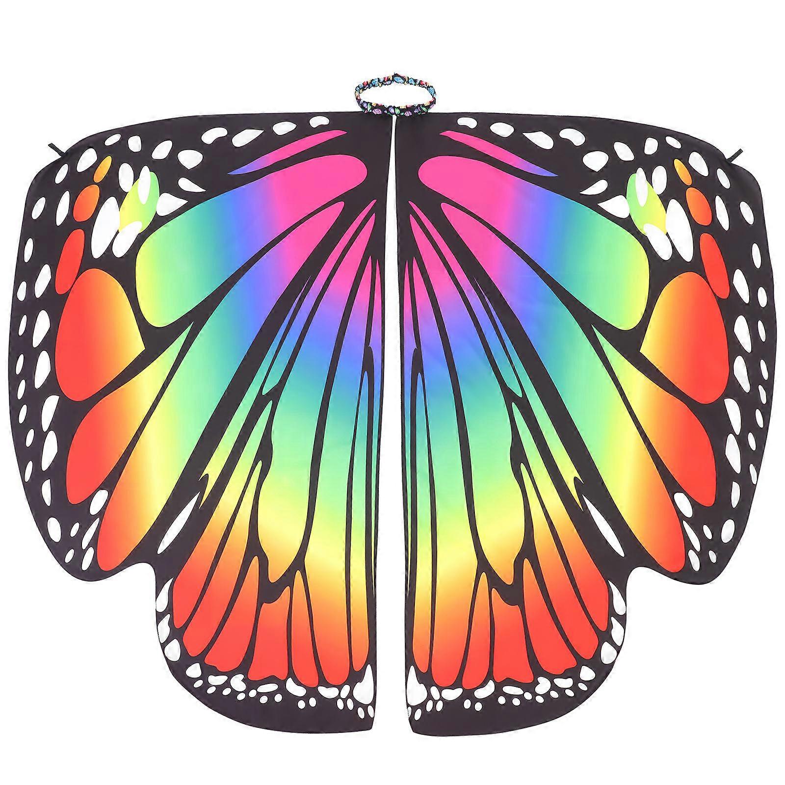 Women's Cloak Multi Color Wing Designed Cape for Halloween Cosplay Party 1Set