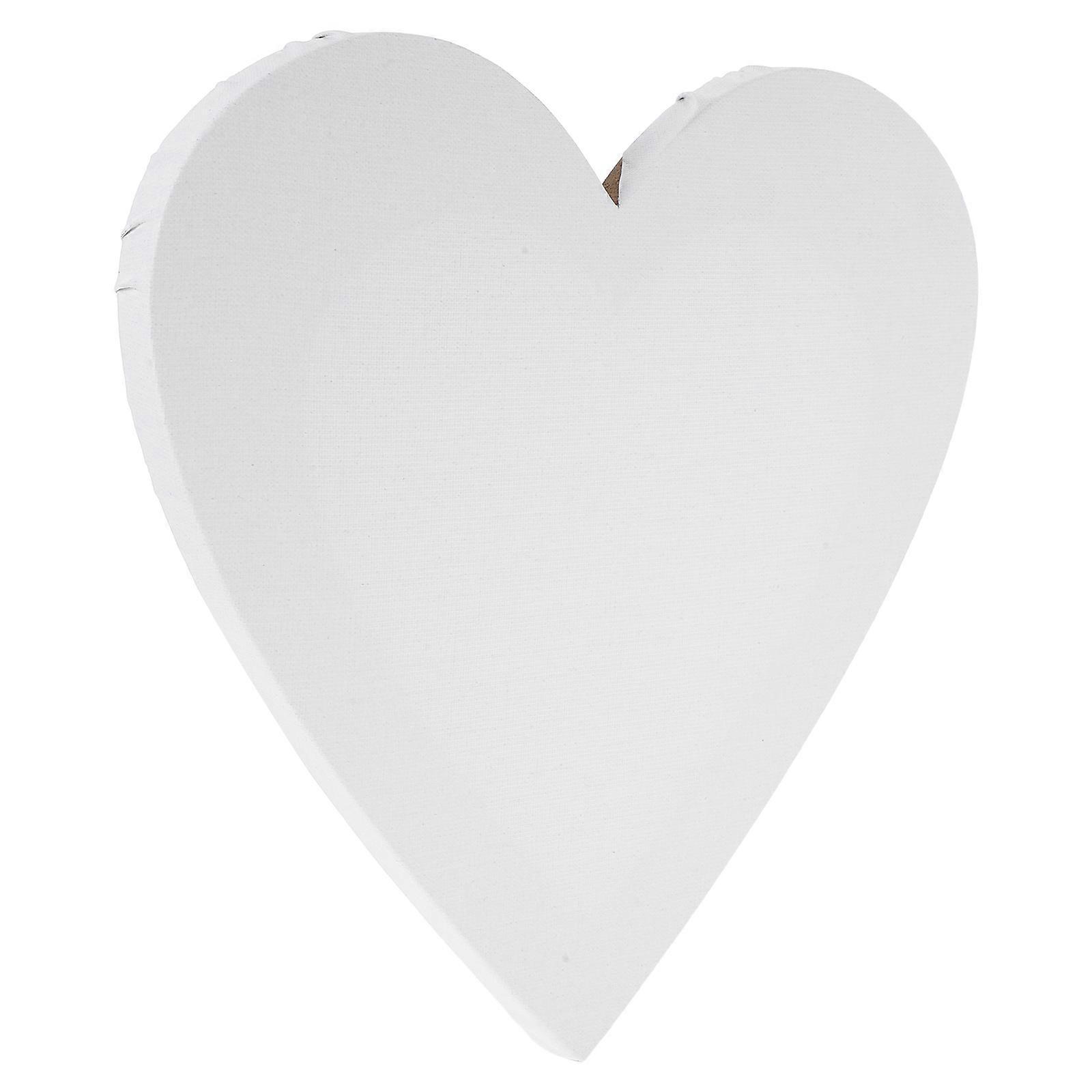 White Heart Shaped Canvas Panel Board for Watercolor DIY 2Pcs Canvas