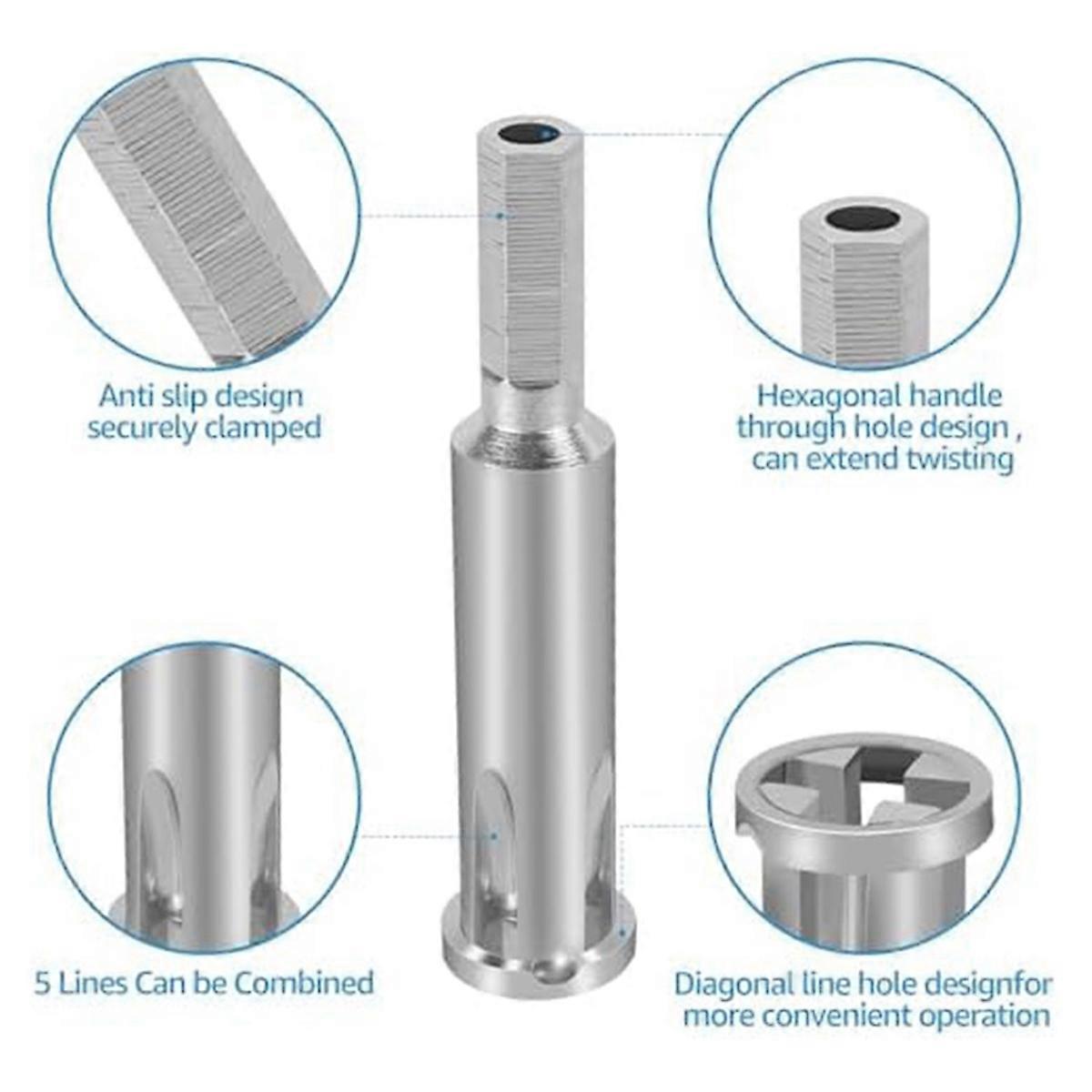 2Pcs Wire Twisting Tool 1/4Inch Hex ShankCable Stripper&Twister Tool