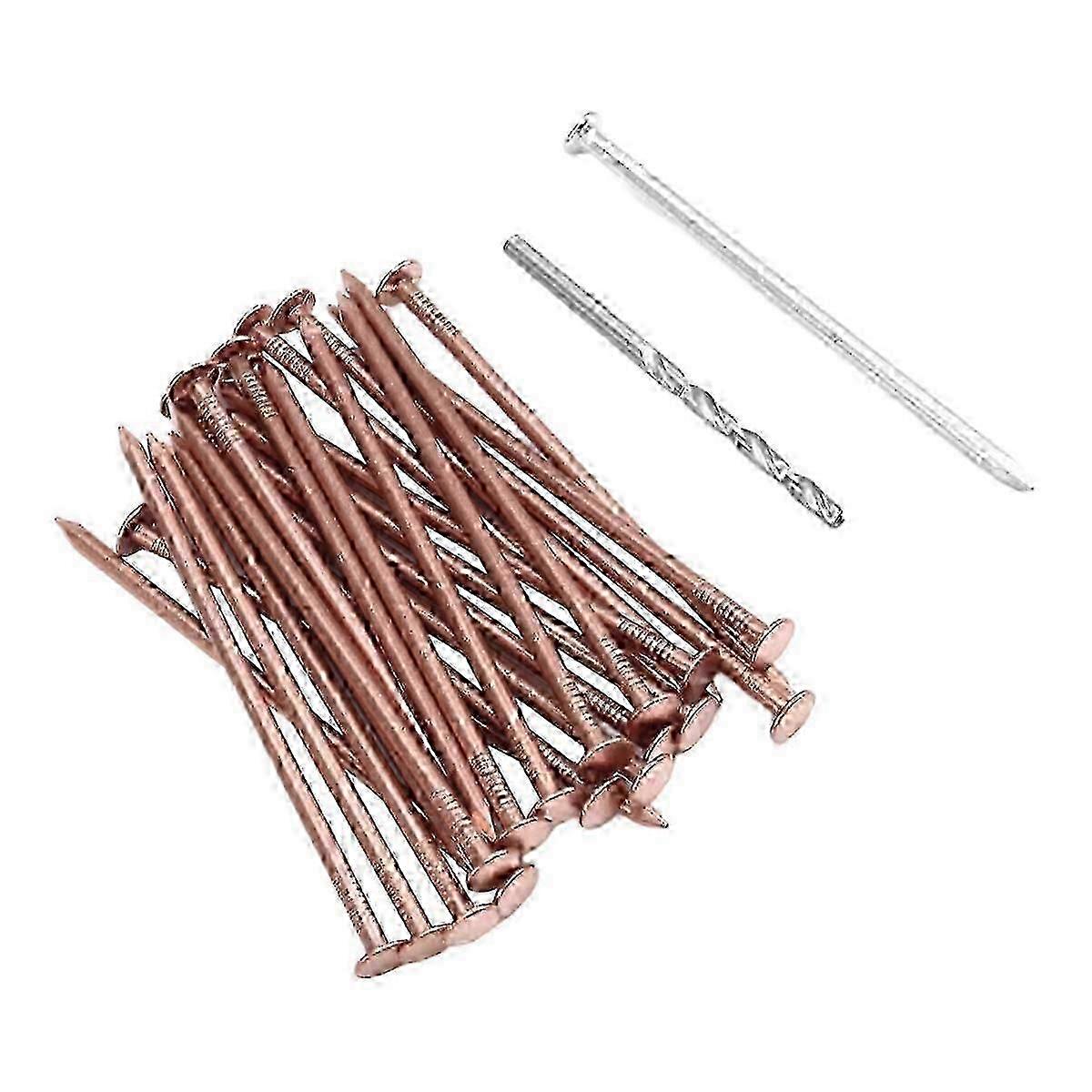 25 Pcs Copper Nails to Killing Trees,3.5 Inch Pure Copper Nails