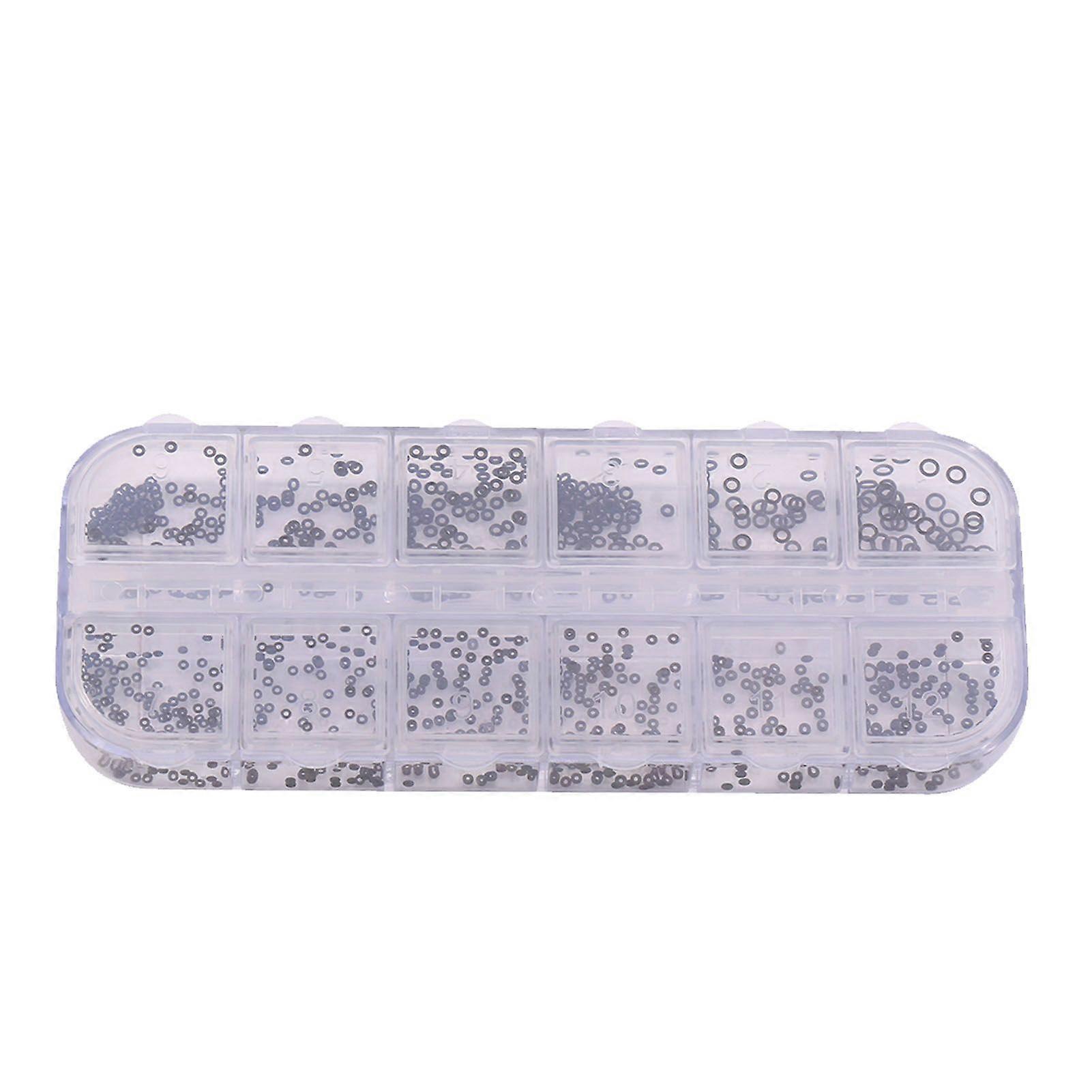 1.4-2.8mm 12 Sizes Rubber Rings Watches Gaskets Tiny Crown O Ring Box Set for Waterproof Seal