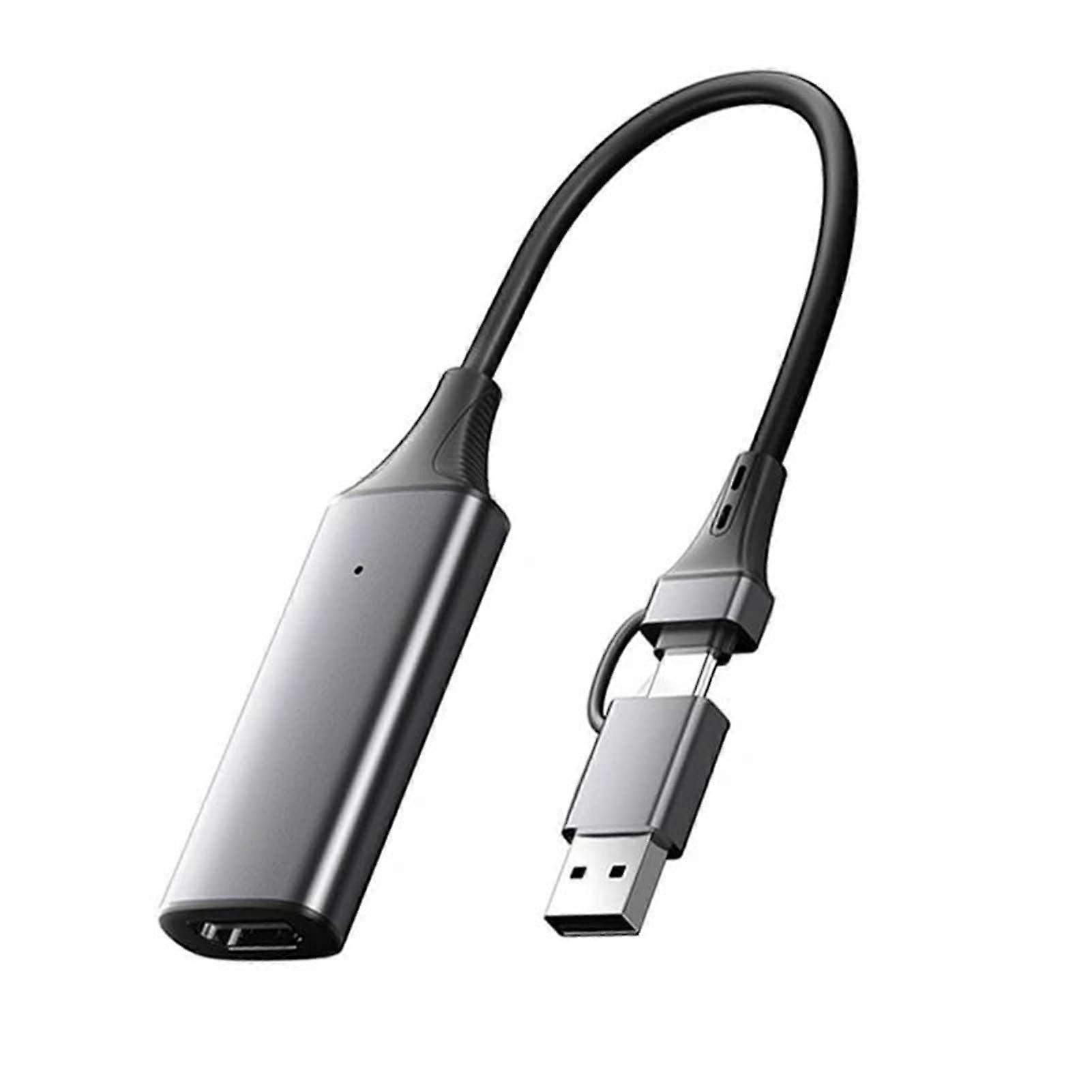 USB/Type C 2 in 1 Video Capture Card 4K USBC To HDTV 1080P PC Game Recording Camera Grabber Live Streaming