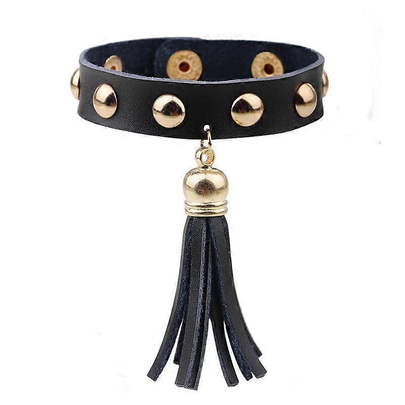 سوار ، شرابة برشام جلد طبيعي مستدير مسمار التبعي مجوهرات اليد