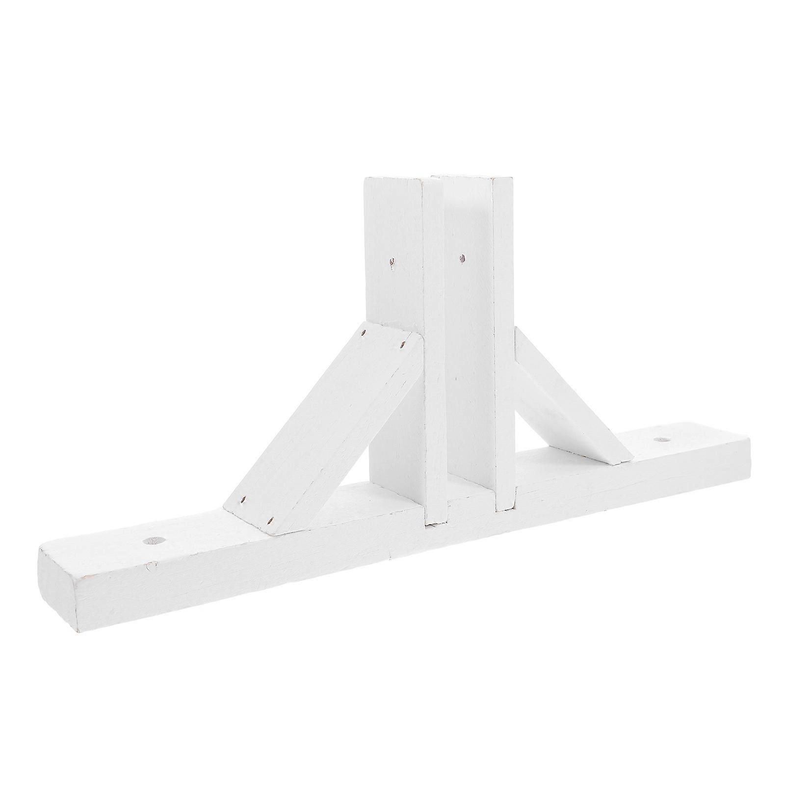 White Wooden Fence Base Bracket for Garden Support 3Pcs Durable Material