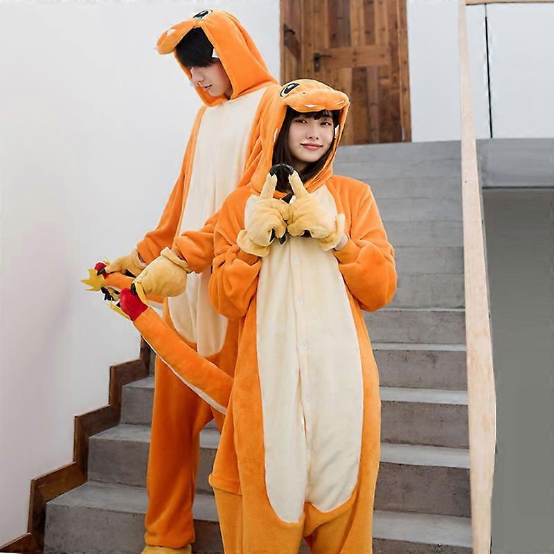 New flannel Charmander one-piece pajamas for winter