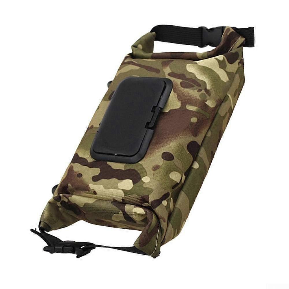Travel Wet Wipes Storage Bag in Green Canvas for Outdoor Adventures, Compact Design, Durable Material, Easy Access