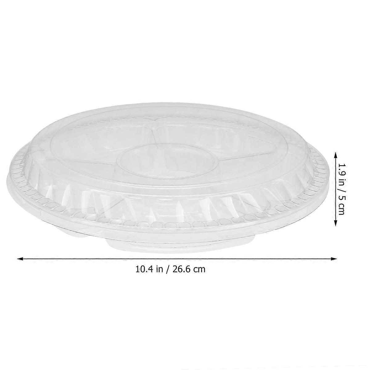 Food Storage Box 5Pcs Portable Fruits Case For Takeout Orders And Food Transparent Six-Grid Design With Leak-Resistant Closure