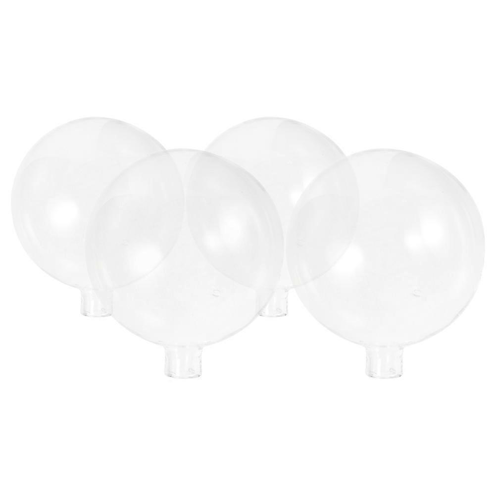 Clear Glass Lamp Shade for Wall Sconces Replacement 4Pcs Round Globe