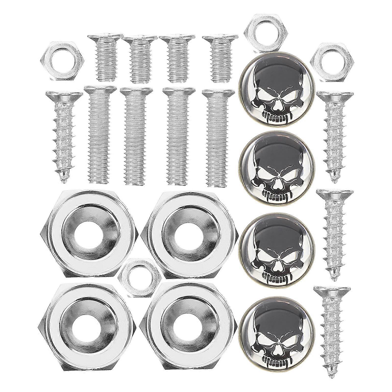 License Plate Fixing Screw 5 Sets Aluminum Alloy With Anti-Theft Design Perfect For Vehicle License Plate Stability And Secure Attachment