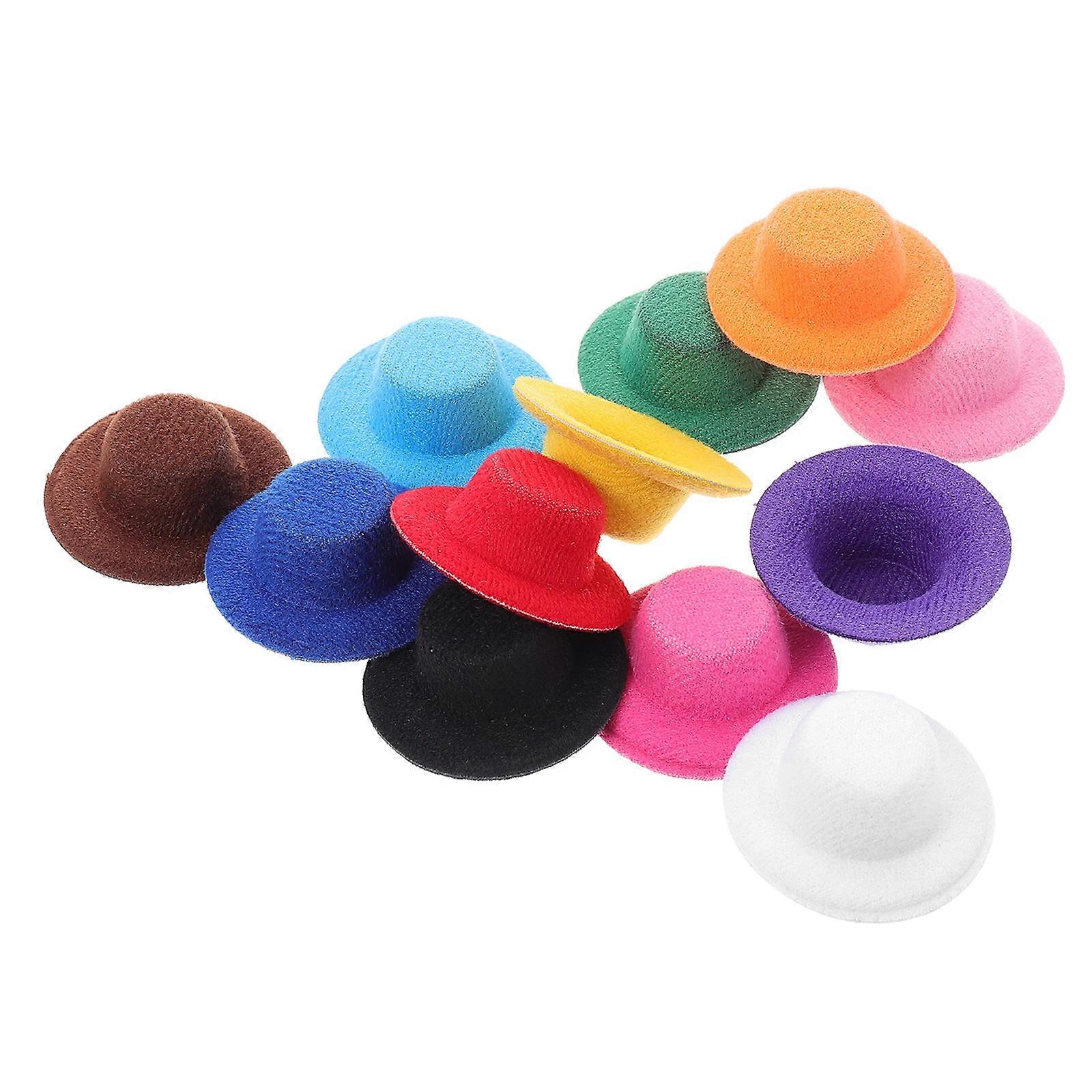 Colorful Mini Gentleman Hats for Photo Props 60Pcs Mini Doll Hats