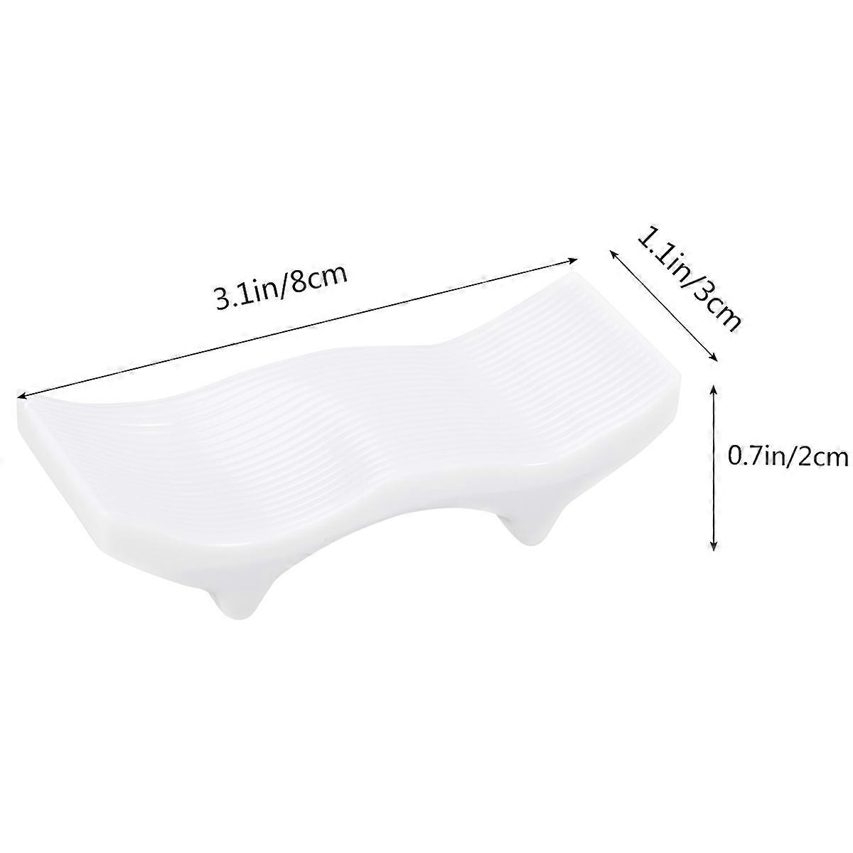 Chopstick Rest Rectangular Design For Home Use Beautiful Imitation Porcelain Tableware Holder 10Pcs