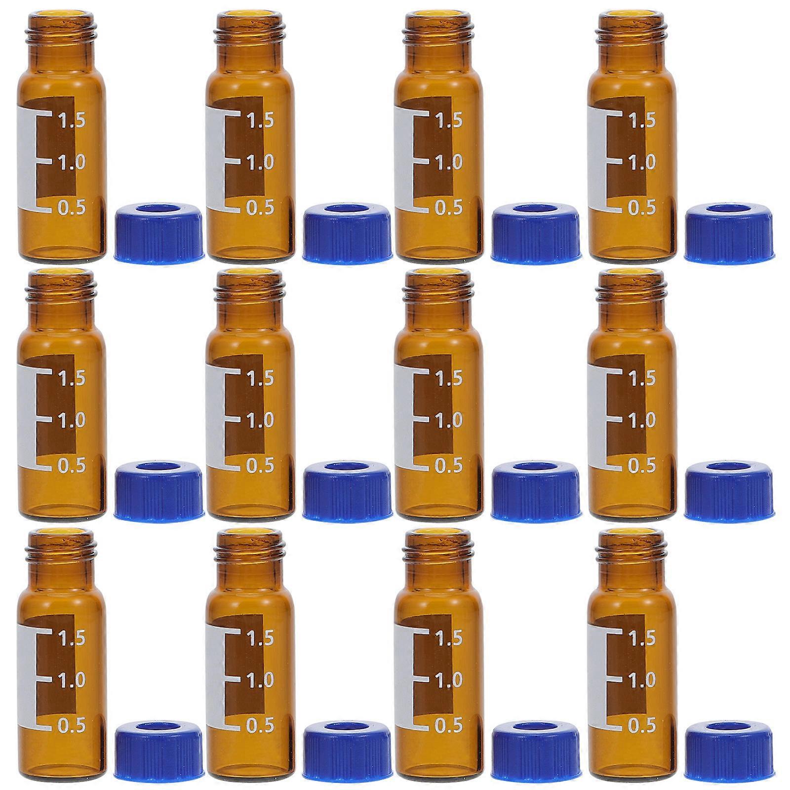 Transparent Vials with Caps Glass Bottles for Storage 200Pcs