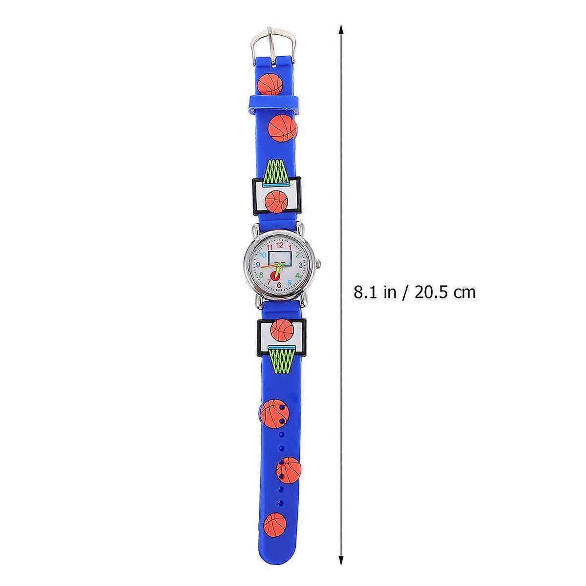 Kids Cartoon Watch In Blue Color With 3D Shape Designed For Daily Use Waterproof Over School Activities In 1Pack