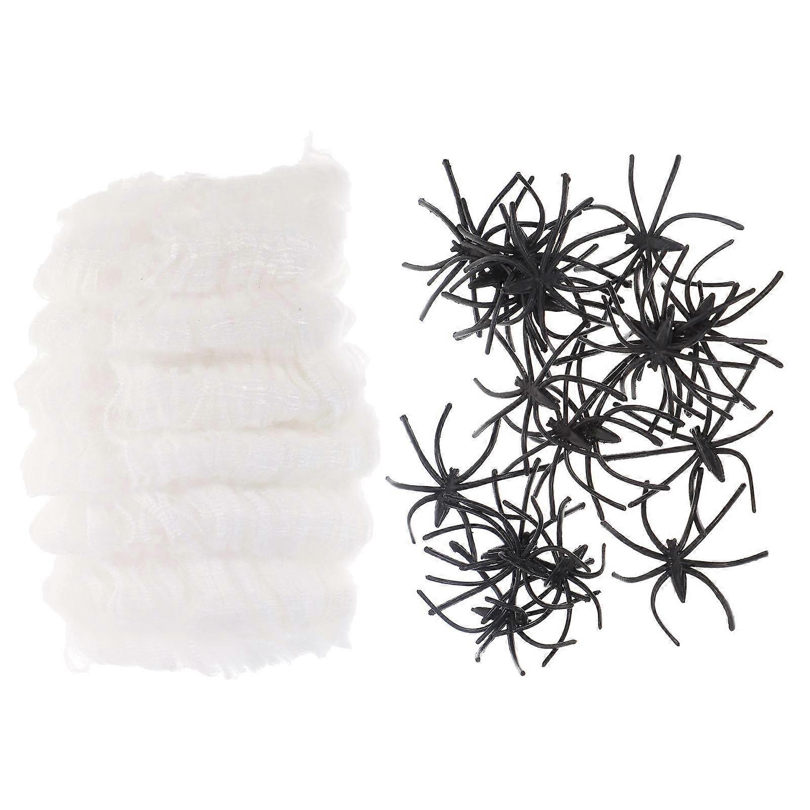 Halloween Stretch Cobweb Decoration for Home and Party 2Sets Pack